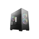 DeepCool CG380 3F Panoramic Micro-ATX Case with Mesh-Wrapped Lower Chamber Design and 3X 120mm PWM A-RGB Fans Pre-Installed  Black Colour