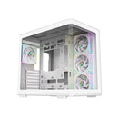 Cooler Master Elite 600 Clean and Functional ATX Mid-Tower Case Featuring Tempered Glass Side Panel, 4X 120mm A-RGB Fan Pre-Installed, Full-Size 425mm GPU and Dual 360mm Radiator Support  White Colour