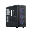 Cooler Master Elite 502 ATX Entry-Level Mid-Tower ATX Case Supports Back-Connected Motherboard, Up To 420mm Radiator, 410mm GPUs and pre-installed 3X 120mm A-RGB Fans  Black Colour