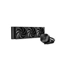 DeepCool LE360 V2 ZERODARK AIO 360mm Liquid CPU Cooler with Triple 120mm PWM Fans, All-Black Design with Minimal Lighting on Pump And Supports Intel LGA1851 / AMD AM5 Sockets  Black Colour