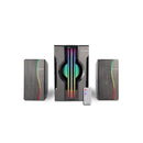 Microlab G200BT 2.1CH Bluetooth Gaming Speaker With LED Lighting And With FM, USB, SD Card And 3.5mm Aux Input And Remote Control - Black Colour