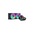 DeepCool LQ240BK A-RGB All-In-One CPU Liquid Cooler With Real-Time System Status Digital Display, Built-On Optimized 5 PRO Gen Pump And Dual DF12 120mm PWM Fans, Max TDP 280W - Black Colou