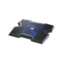 Cooler Master Notepal X3 17" Notebook Cooler With Upgraded 200Mm Blue Led Fan And Unique Front Vent Hand Dryer Design, High-Grade Glossy Uv Coating And Adjustable Height Settings For Typing Viewing - Black Colour