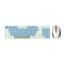 Redragon Bs8772 Wireless Keyboard And Mouse Combo - Cream Blue