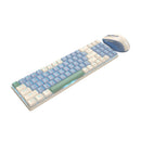 Redragon Bs8772 Wireless Keyboard And Mouse Combo - Cream Blue