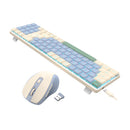 Redragon Bs8772 Wireless Keyboard And Mouse Combo - Cream Blue