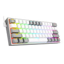 Redragon K617 FIZZ 60% Wired RGB Gaming Keyboard - White/Grey