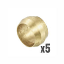 Ferrule Brass 5/16" 5pc Pack