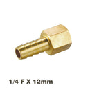 Hose Tail Connector Brass 1/4f X 12mm