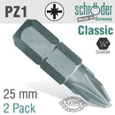 Pozi.no.1x25mm Classic Bit 2cd