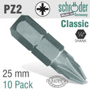 Pozi.no.2x25mm Classic Bit 10c