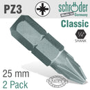 Pozi.no.3x25mm Classic Bit 2cd