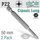 Pozi No.2 X 50mm Classic Power Bit 2cd