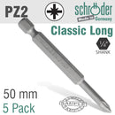 Pozi No.2 X 50mm Classic Power Bit 5cd