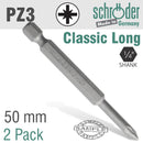 Pozi No.3 X 50mm Classic Power Bit 2cd