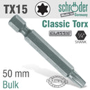 Torx Tx15 Classic Power Bit 50mm Bulk