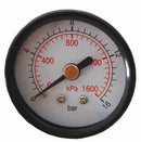 Press. Gauge 50mm 1/8" Rear Fit 0-16bar 0-1600kpa