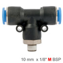 Pu Hose Fitting Tee 10mm-1/8 M
