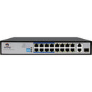 Scoop 16 Port Fast Ethernet Ai Poe Switch 2Ge 1Sfp Uplink