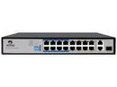 Scoop 16 Port Fast Ethernet Ai Poe Switch 2Ge 1Sfp Uplink