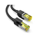 UGreen 30793 CAT7 FTP Male to Male Ethernet Round LAN 20m Cable with Gold-Plated Pure-Copper Contacts and Supports Data Transmission up to 10Gbps - Black Colour