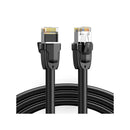 Ugreen 70330 Cat8 S Ftp Ethernet Round Lan 3M Cable With Gold-Plated Contacts And Supports Transmission Speed Up To 40Gbps - Black Colour