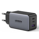UGREEN 3 PORT GAN 65W PD WALL CHARGER-BLACK