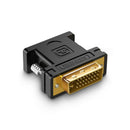 UGreen 20122 DVI-I (24+5) Male to VGA Female Adapter with Gold-Plated Connectors and Supports resolution up to 1080P@60Hz - Black Colour
