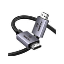 UGreen 25908 HDMI V2.1 Male To Male 8K@60Hz 1m Braided Cable With Solid Nickle Plated Connector, 48Gbps Data Transfer Rate, Dynamic HDR And eARC, Ultra HD HDMI 2.1 Certificate - Grey Colour