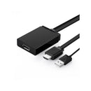 UGreen 40238 HDMI With USB-A Male to DisplayPort Female Adapter Supports resolution up to 4K@30Hz, Simultaneously Sync Video and Audio & Solid Nickle-Plated Connectors - Black Colour