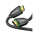 UGreen 40410 HDMI V2.0 Male to Male Braided 2m Cable with Gold-Plated Connectors and Supports resolution up to 4K@60Hz - Black Colour