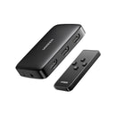 UGreen 80125 HDMI 3-In 1-Out 3Port Amplified Switch with IR Infrared Remote and Supports resolution up to 4K@30Hz - Black Colour