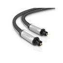 UGreen 10539 Toslink Fibre Optical Male to Male Braided Round Audio 1m Cable With Metal Casing & Gold-Plated Connectors - Black Colour