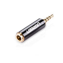 UGreen 20501 2.5mm Male to 3.5mm Female Audio Adapter with Gold-Plated Connector, Metal Casing & Connect 3.5mm Headphone to another device with 2.5mm audio jack - Black Colour