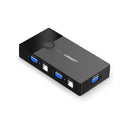 UGreen 30357 2-In 1-Out USB VGA KVM Switch Supports High-Definition 1080P@60Hz Resolution and Seamless Switch Between 2 PCs - Black Colour