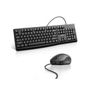 UGreen 90561 Wired USB Membrane Keyboard (KU003) And Mouse (MU007) Desktop Combo With Standard Layout And Full-Size 104-Keys Design Keyboard And Ambidextrous 1200DPI Mouse - Black Colour