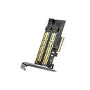 Ugreen 70504 M.2 Sata Nvme M-Key And B-Key To Pci-E 3.0 X4 Internal Expansion Card With Dual M.2 Slots And Supports Ssds Sized 2230 2242 2260 2280
