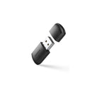 Ugreen 20204 Ac650 Dual-Band Wireless Usb Adapter With Protective Cap And Built With Led Status Indicator And Supports Both 2.4Ghz(200Mbps) 5Ghz(433Mbps) Transfer Speed - Black Colour