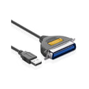 UGreen 20225 USB-A 2.0 Male to Parallel CN36 IEEE1284 Male 2m Printer Cable With Nickle-Plated Connectors & Supports Data Transfer Speed up to 12Mbps - Grey Colour