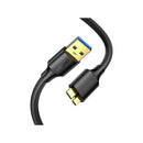 UGreen 10841 Micro USB-B 3.0 Male to USB-A 3.0 Male 1m Cable With Gold-Plated Connectors & Supports Transfer rate up to 5Gbps - Black Colour