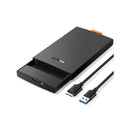 Ugreen 60353 Usb-A 3.0 2.5" Sata Iii Hdd Ssd External Enclosure With Blue Led Status Indicator & Usb-A To B Data Sync Cable - Black Colour