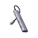 UGreen 15395 USB-C to Dual USB-A 3.0 + USB-C 3.0 4-Port Hub, Space Grey, Nickel-Plated Connectors, Supports 5Gbps Data Transfer
