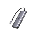 UGreen 15852 USB-C 6-In-1 Docking Station With Dual HDMI 4K@60Hz Supporting MST* In Windows OS, 2X USB-A 3.0, 1X USB-C 5Gbps And USB-C PowerDelivery 100W (max) - Grey Colour