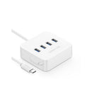 UGreen 30316 USB-C To USB-A 3.0 4-Port Hub with OTG Function and Supports data transfer speed up to 5Gbps - White Colour