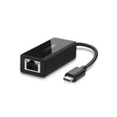 Ugreen 50307 Usb-C 3.1 Gen1 Male To Rj45 Gigabit Ethernet Female Adapter With Network Speed Of Upto 1Gbps & Widely Compatible With Usb-C Thunderbolt 3 Devices - Black Colour