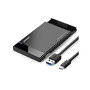 Ugreen 50743 Usb-C 3.1 Gen 2 Female 2.5" Sata Iii Hdd Ssd Enclosure With Usb-A 3.1 Connecting Cable & Data Transfer Rate Speed Up To 6Gbps - Black Colour
