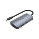 Unitek Usb3.1 5-In-1 Port Replicator With Dual 4K 30Hz Hdmi, Vga, Usb And Pd 100W (D1028A)