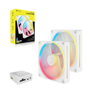 CORSAIR LX-R RGB Series; iCUE LINK LX140-R RGB White; 140mm RGB Fan; Dual Fan Kit.