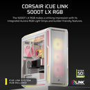 Corsair iCUE LINK 5000T LX RGB Mid-Tower PC Case; White
