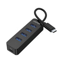Unitek H1117B Type-C Uhub Q4 4-Port Usb3.0 Hub With Optional Type-C Input Power Port